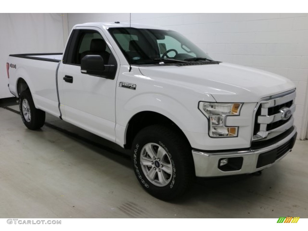 2016 F150 XLT Regular Cab 4x4 - Oxford White / Medium Earth Gray photo #3