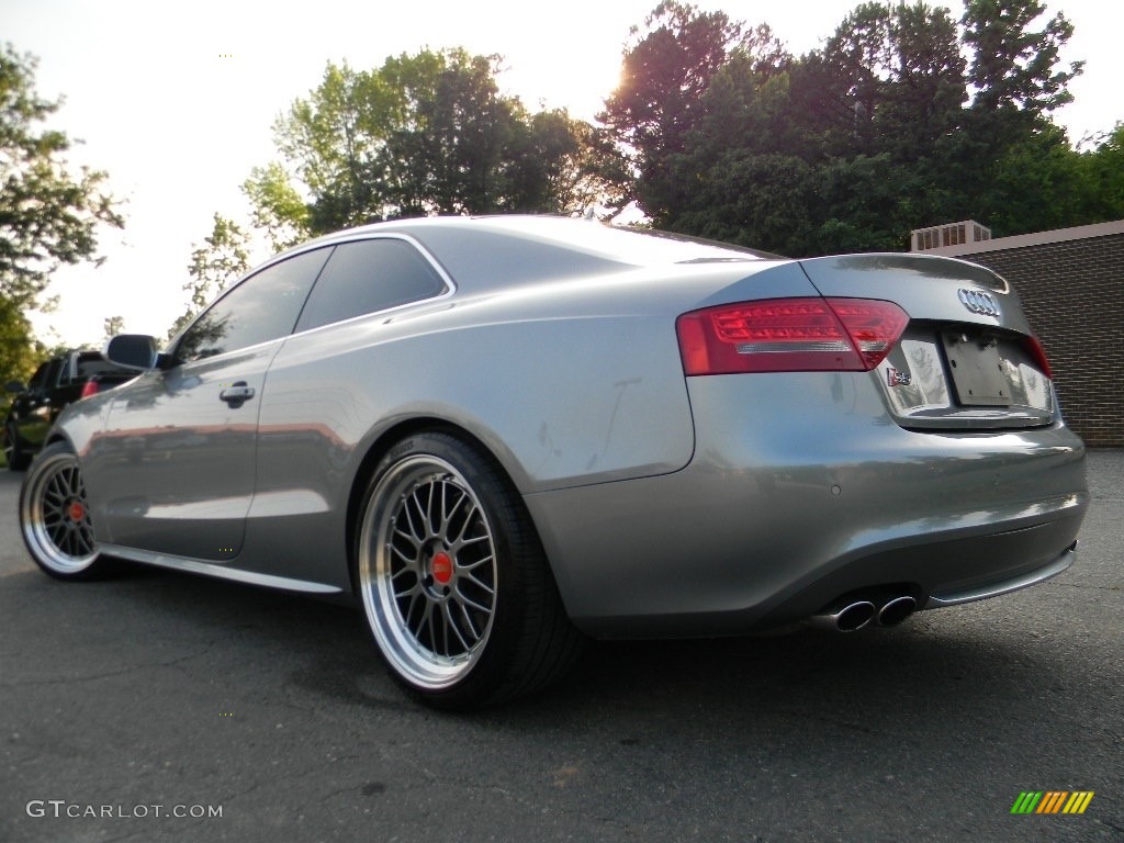 2010 S5 4.2 FSI quattro Coupe - Ice Silver Metallic / Magma Red Silk Nappa Leather photo #8