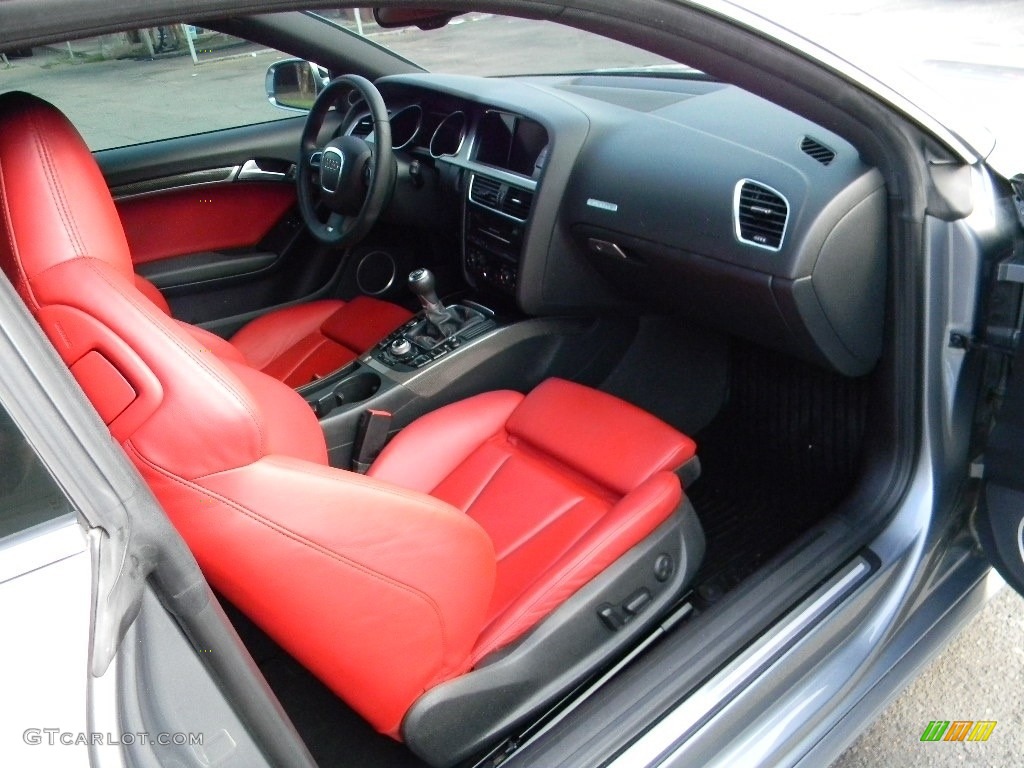 2010 S5 4.2 FSI quattro Coupe - Ice Silver Metallic / Magma Red Silk Nappa Leather photo #22