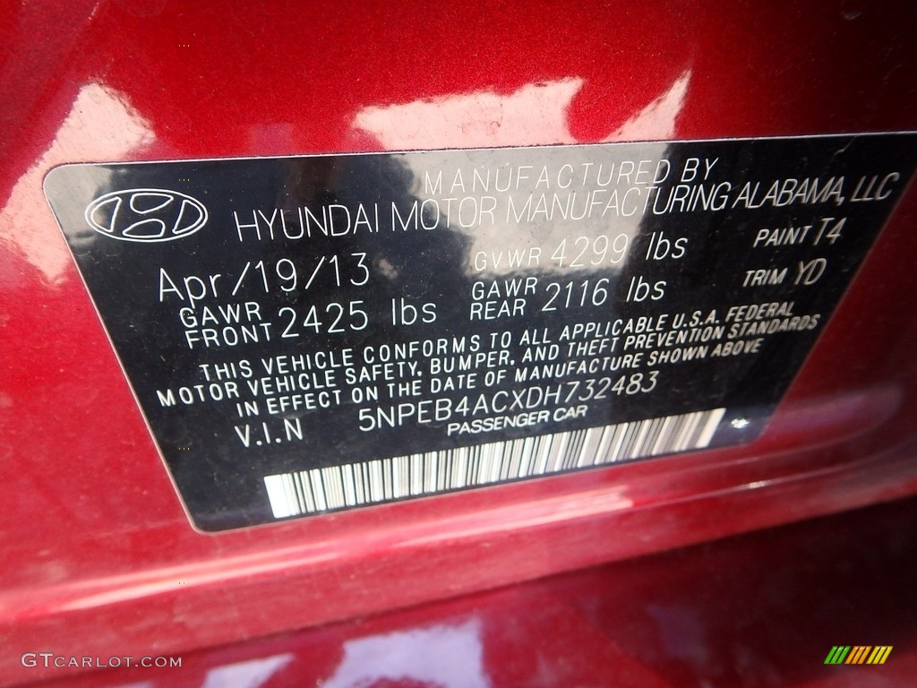 2013 Sonata GLS - Venetian Red Pearl / Camel photo #4