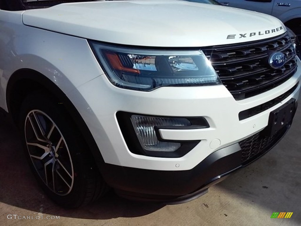 2016 Explorer Sport 4WD - White Platinum Metallic Tri-Coat / Ebony Black photo #10