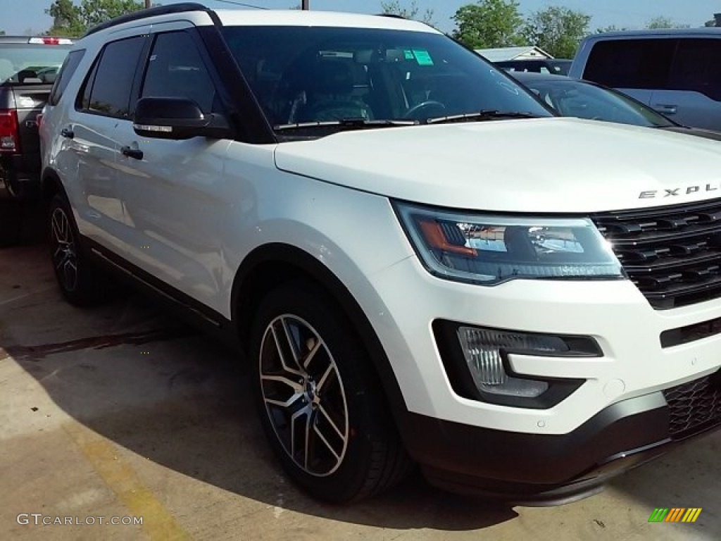 2016 Explorer Sport 4WD - White Platinum Metallic Tri-Coat / Ebony Black photo #12