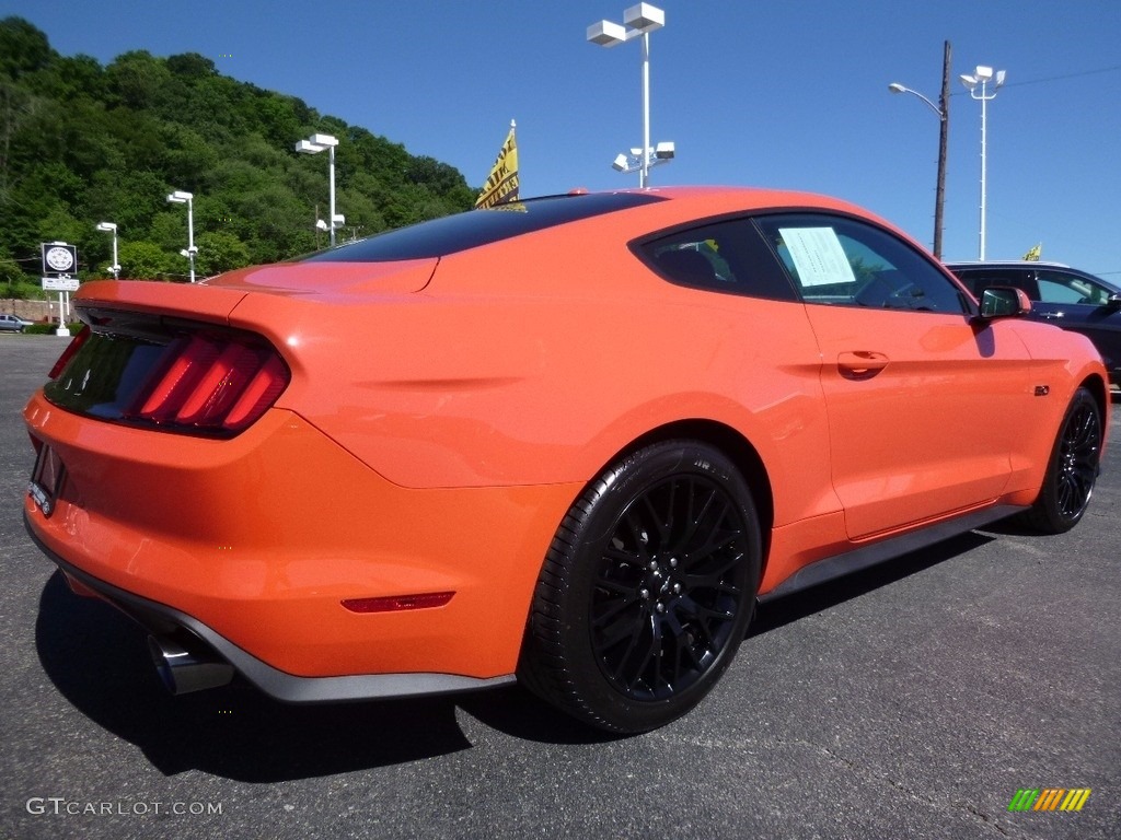 2016 Mustang GT Premium Coupe - Competition Orange / Ebony photo #2