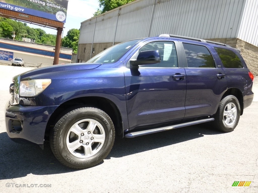 2008 Sequoia SR5 - Nautical Blue Metallic / Sand Beige photo #11