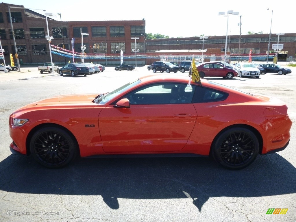 2016 Mustang GT Premium Coupe - Competition Orange / Ebony photo #5