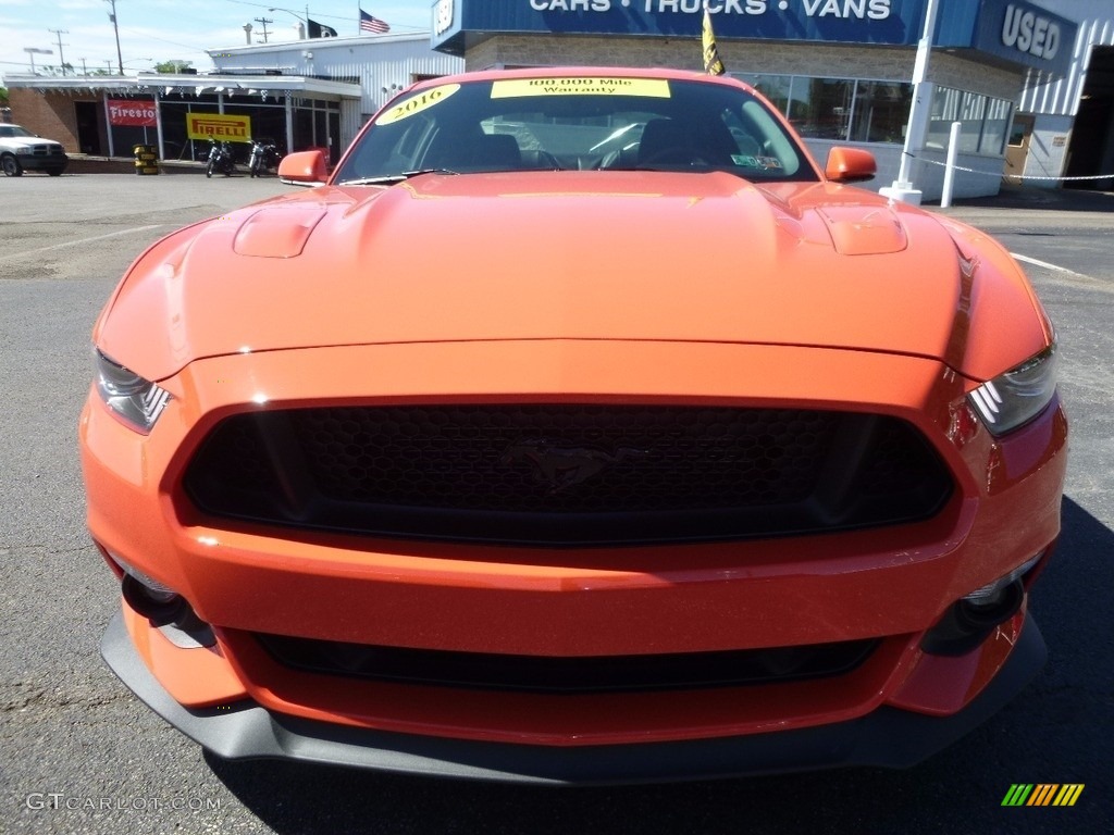 2016 Mustang GT Premium Coupe - Competition Orange / Ebony photo #7