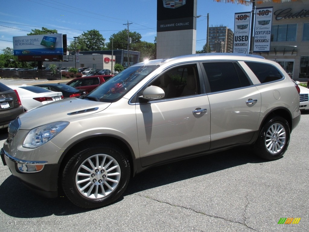 2010 Enclave CXL AWD - Gold Mist Metallic / Cashmere/Cocoa photo #3