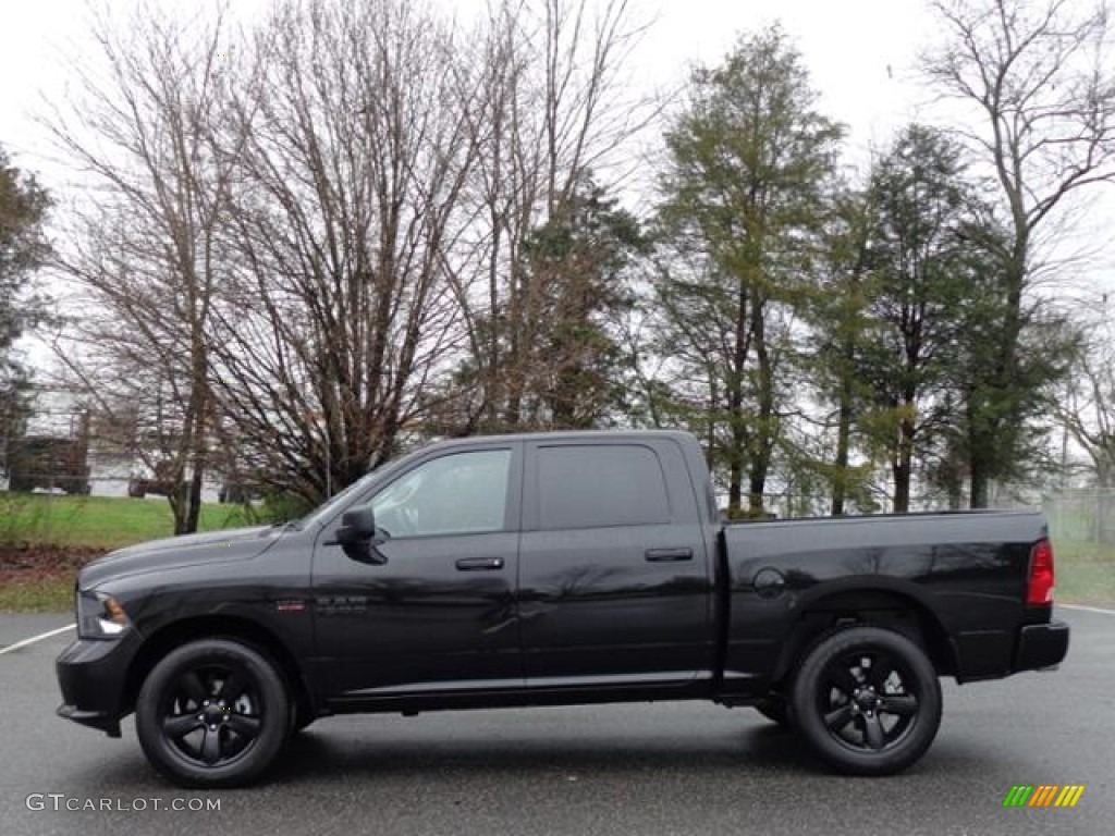 2016 1500 Express Crew Cab 4x4 - Brilliant Black Crystal Pearl / Black/Diesel Gray photo #1