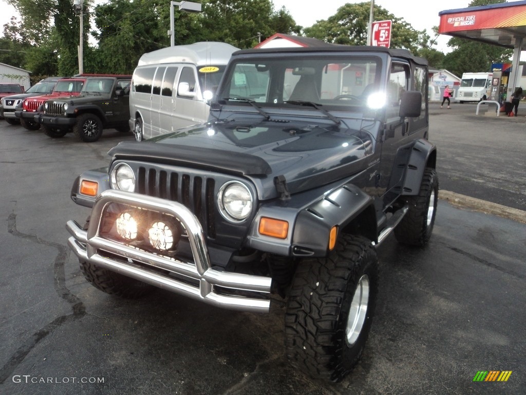2002 Wrangler Sport 4x4 - Steel Blue Pearl / Agate Black photo #18