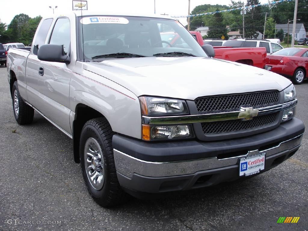 2005 Silverado 1500 LS Extended Cab 4x4 - Silver Birch Metallic / Dark Charcoal photo #2