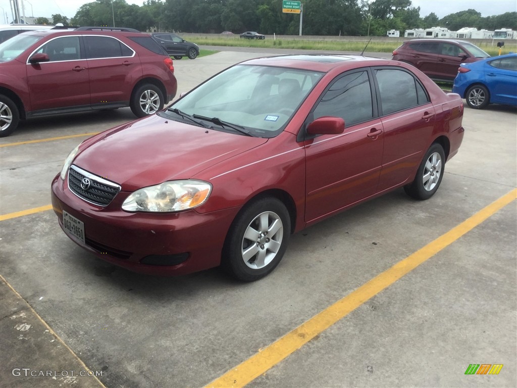 2006 Corolla LE - Impulse Red Pearl / Beige photo #2