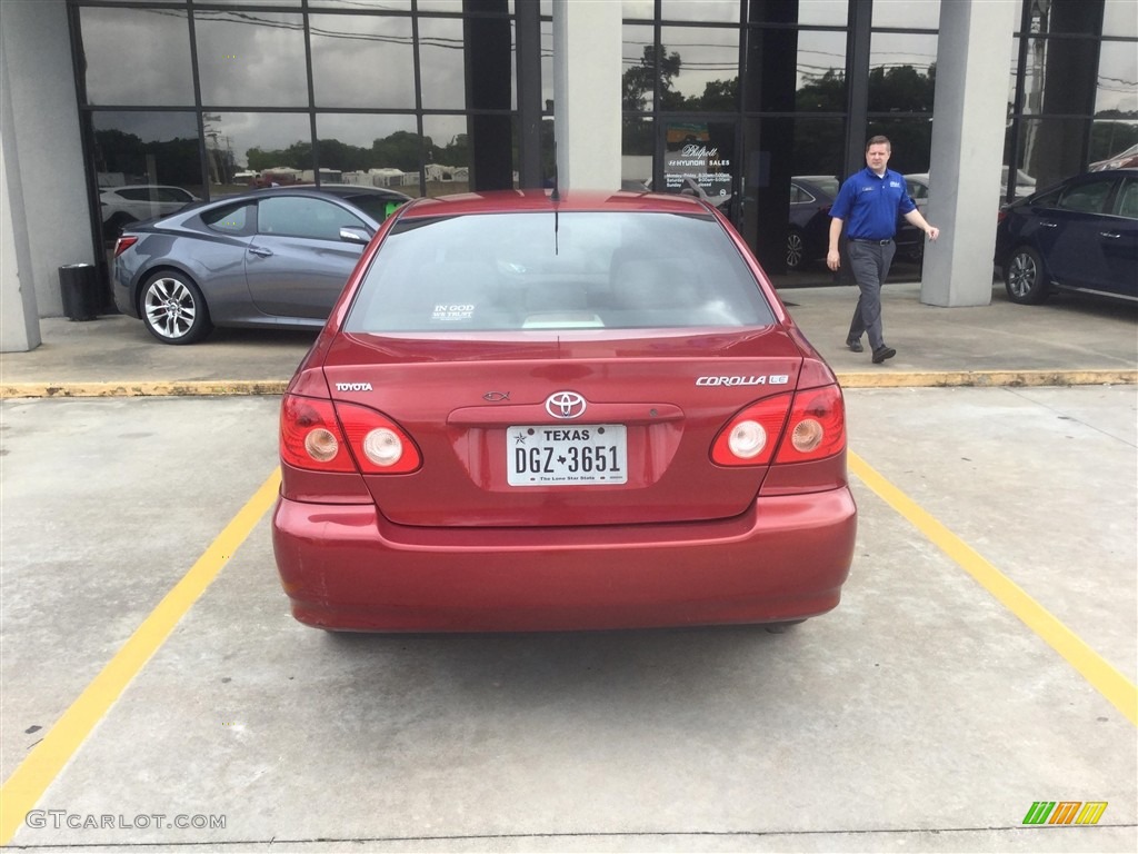 2006 Corolla LE - Impulse Red Pearl / Beige photo #3