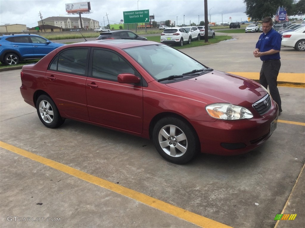 2006 Corolla LE - Impulse Red Pearl / Beige photo #4