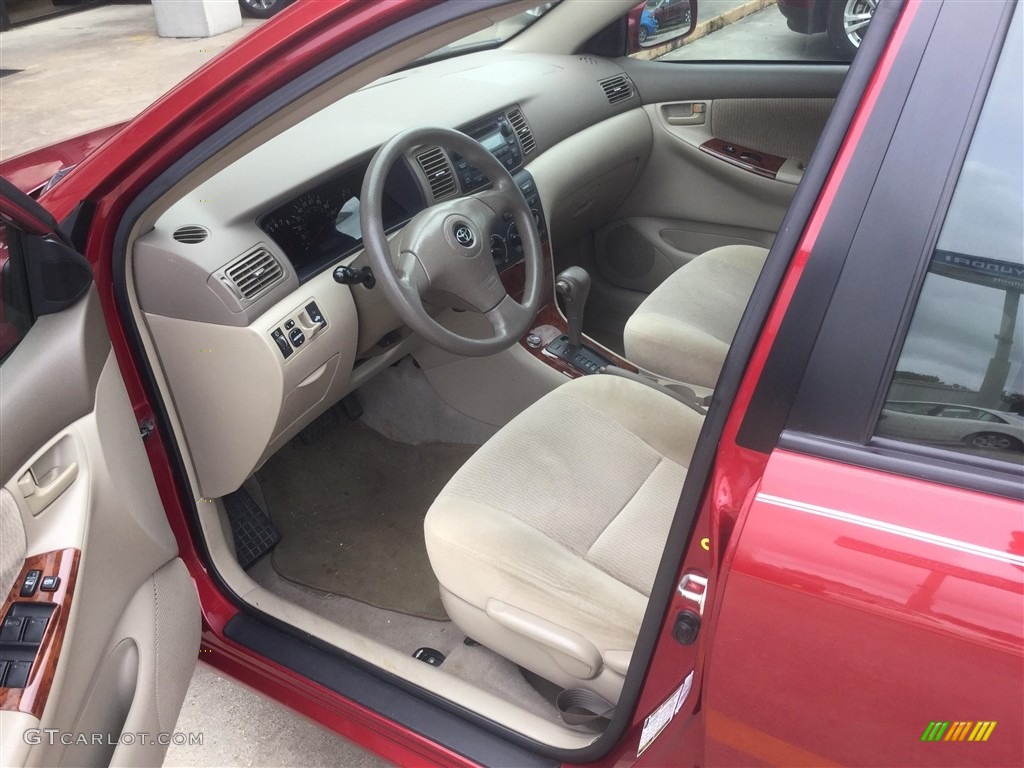 2006 Corolla LE - Impulse Red Pearl / Beige photo #7