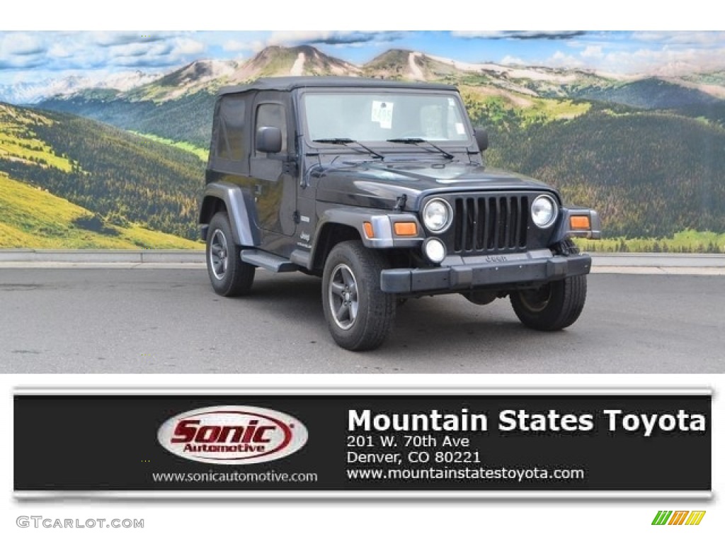 2004 Wrangler X 4x4 - Black / Dark Slate Gray photo #1