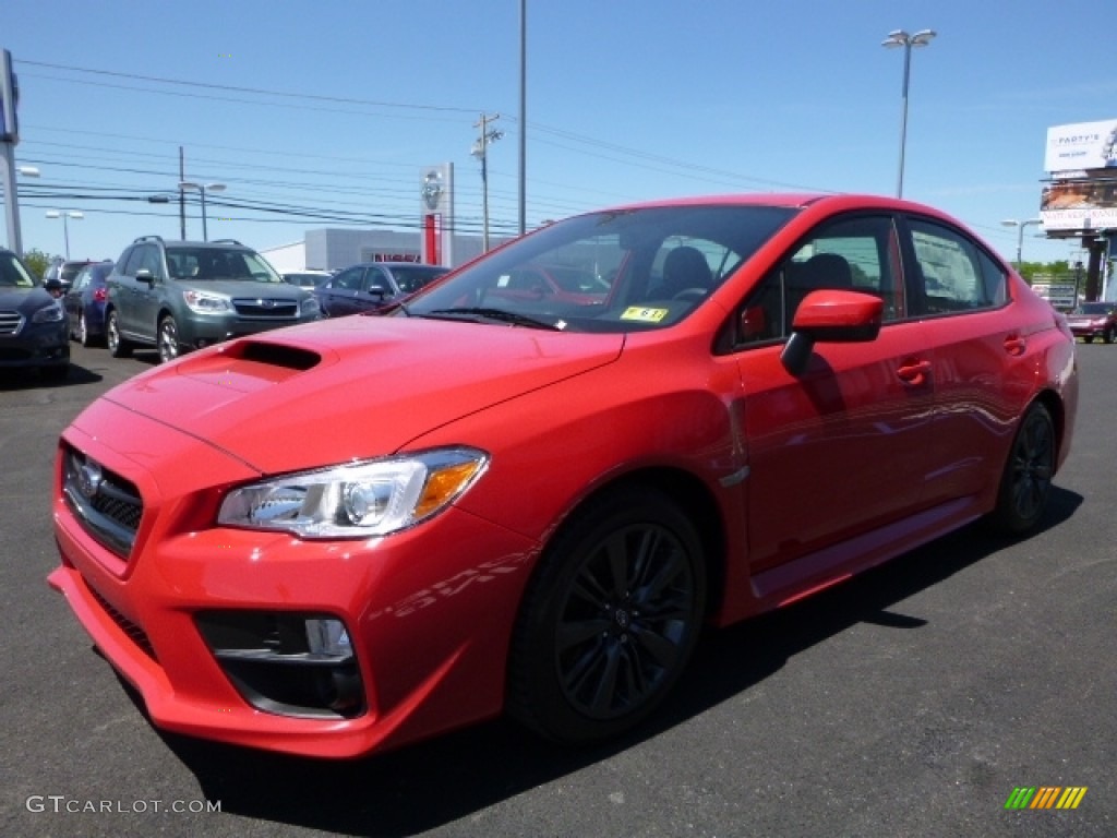 Pure Red 2017 Subaru WRX Standard WRX Model Exterior Photo #113713894