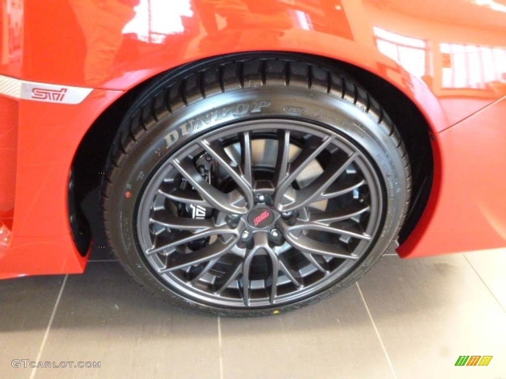 2017 WRX STI - Pure Red / Carbon Black photo #2