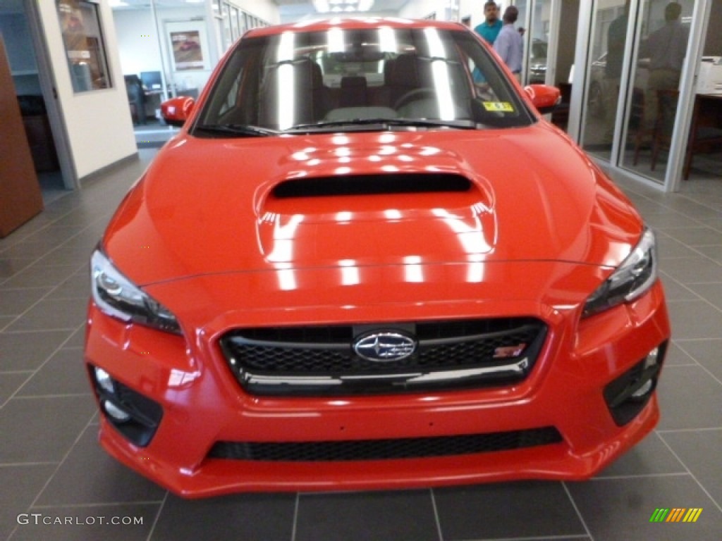 2017 WRX STI - Pure Red / Carbon Black photo #9