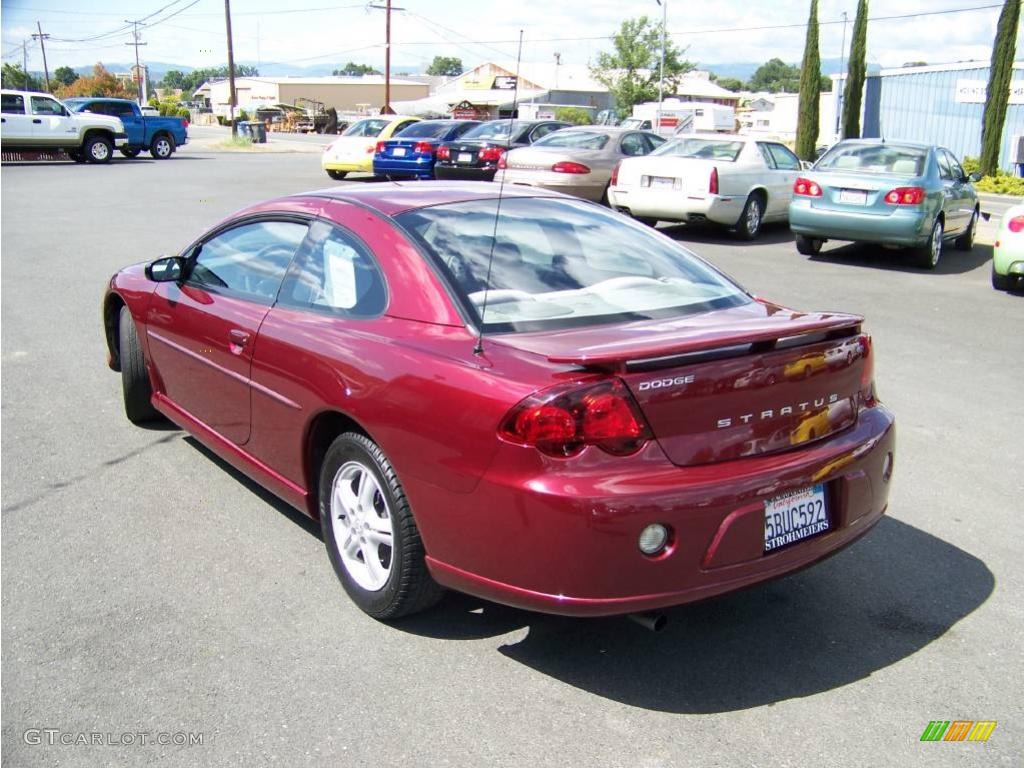 2003 Stratus SXT Coupe - Deep Red Pearl / Dark Taupe/Medium Taupe photo #3