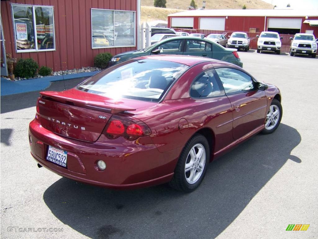 2003 Stratus SXT Coupe - Deep Red Pearl / Dark Taupe/Medium Taupe photo #5