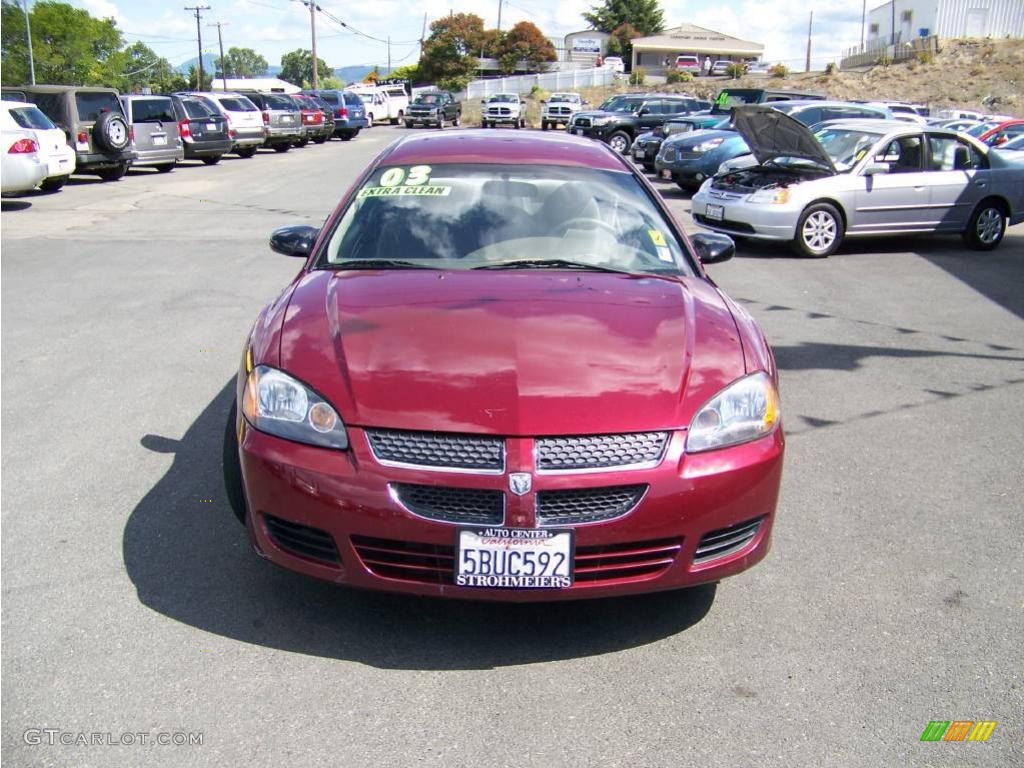 2003 Stratus SXT Coupe - Deep Red Pearl / Dark Taupe/Medium Taupe photo #8