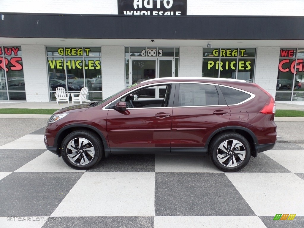 2015 CR-V Touring - Basque Red Pearl II / Gray photo #1