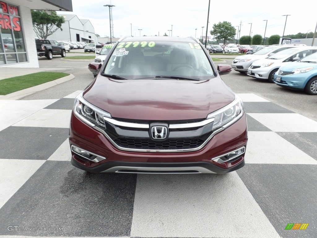 2015 CR-V Touring - Basque Red Pearl II / Gray photo #2