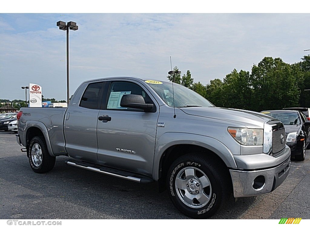 2007 Tundra SR5 Double Cab - Silver Sky Metallic / Black photo #1