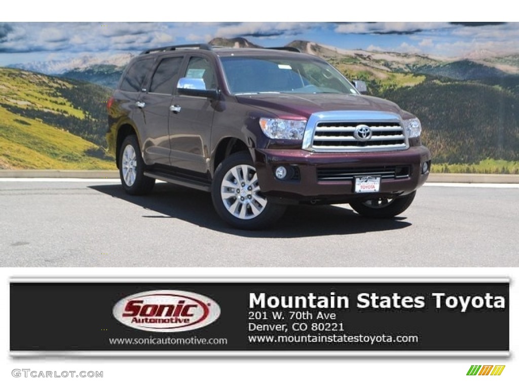 2016 Sequoia Platinum 4x4 - Sizzling Crimson Mica / Sand Beige photo #1