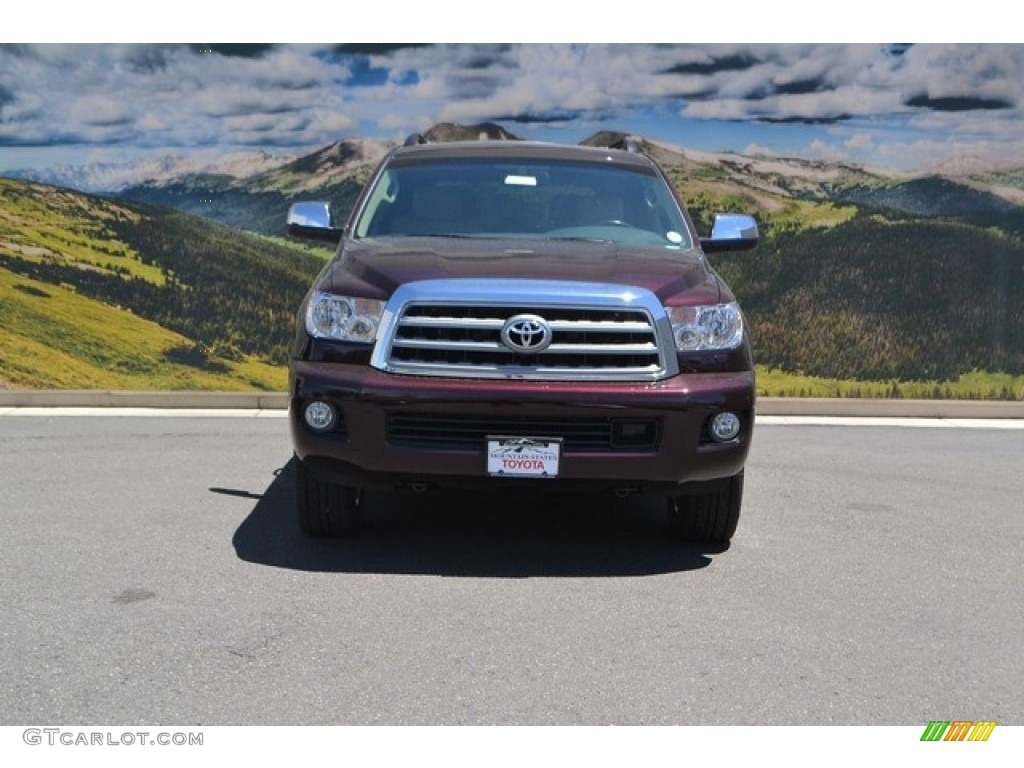 2016 Sequoia Platinum 4x4 - Sizzling Crimson Mica / Sand Beige photo #2