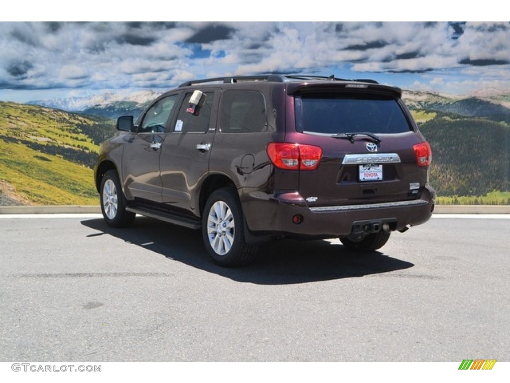 2016 Sequoia Platinum 4x4 - Sizzling Crimson Mica / Sand Beige photo #3