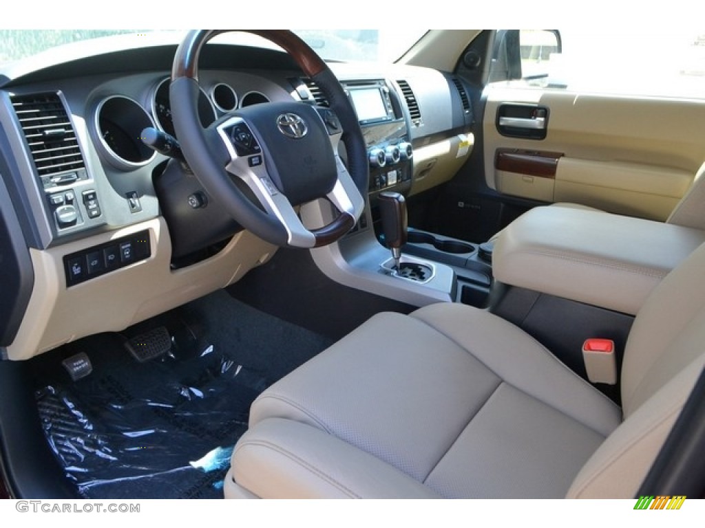 Sand Beige Interior 2016 Toyota Sequoia Platinum 4x4 Photo #113719888