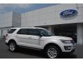 2016 White Platinum Metallic Tri-Coat Ford Explorer XLT  photo #1