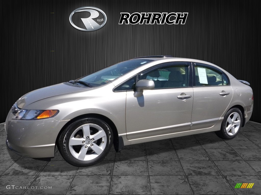 2006 Civic EX Sedan - Shoreline Mist Metallic / Ivory photo #3