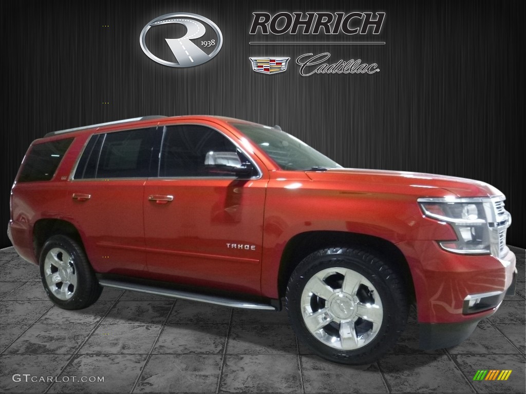 2015 Tahoe LTZ 4WD - Crystal Red Tintcoat / Cocoa/Dune photo #1