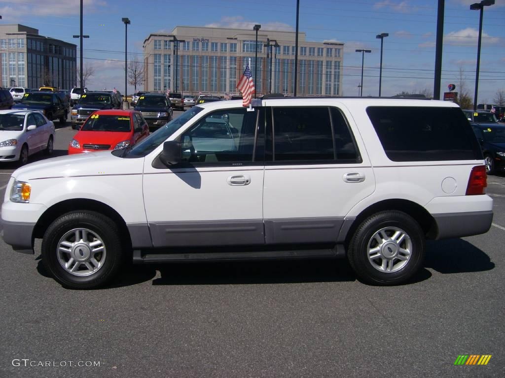 2003 Expedition XLT - Oxford White / Flint Grey photo #4