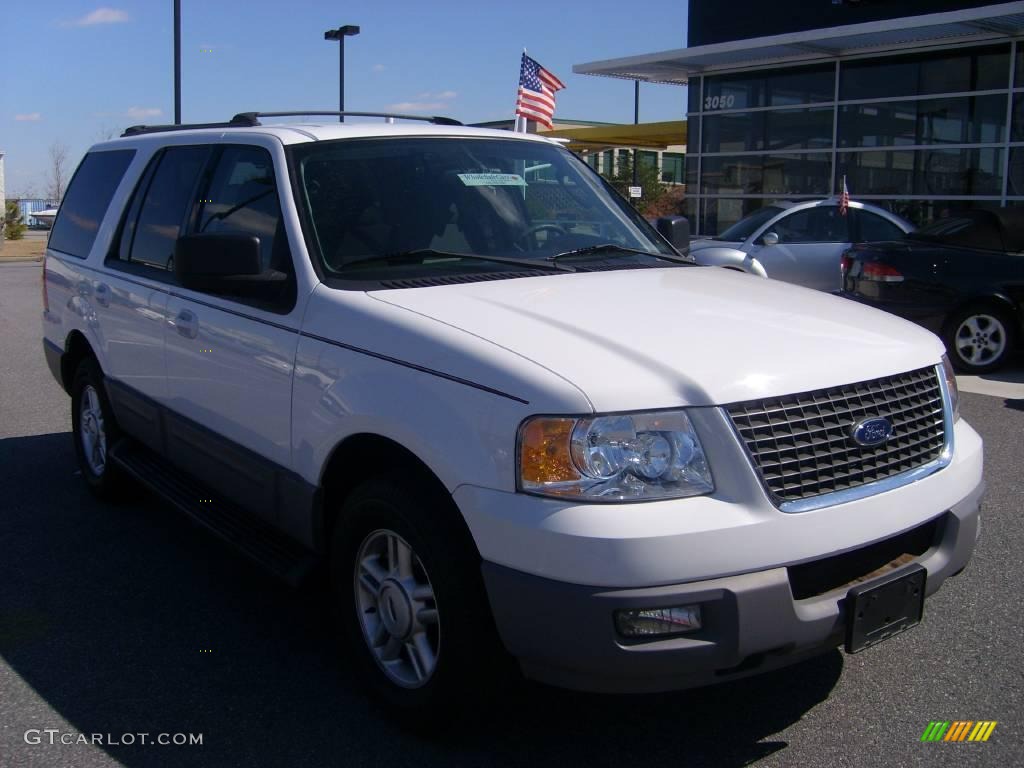 2003 Expedition XLT - Oxford White / Flint Grey photo #8