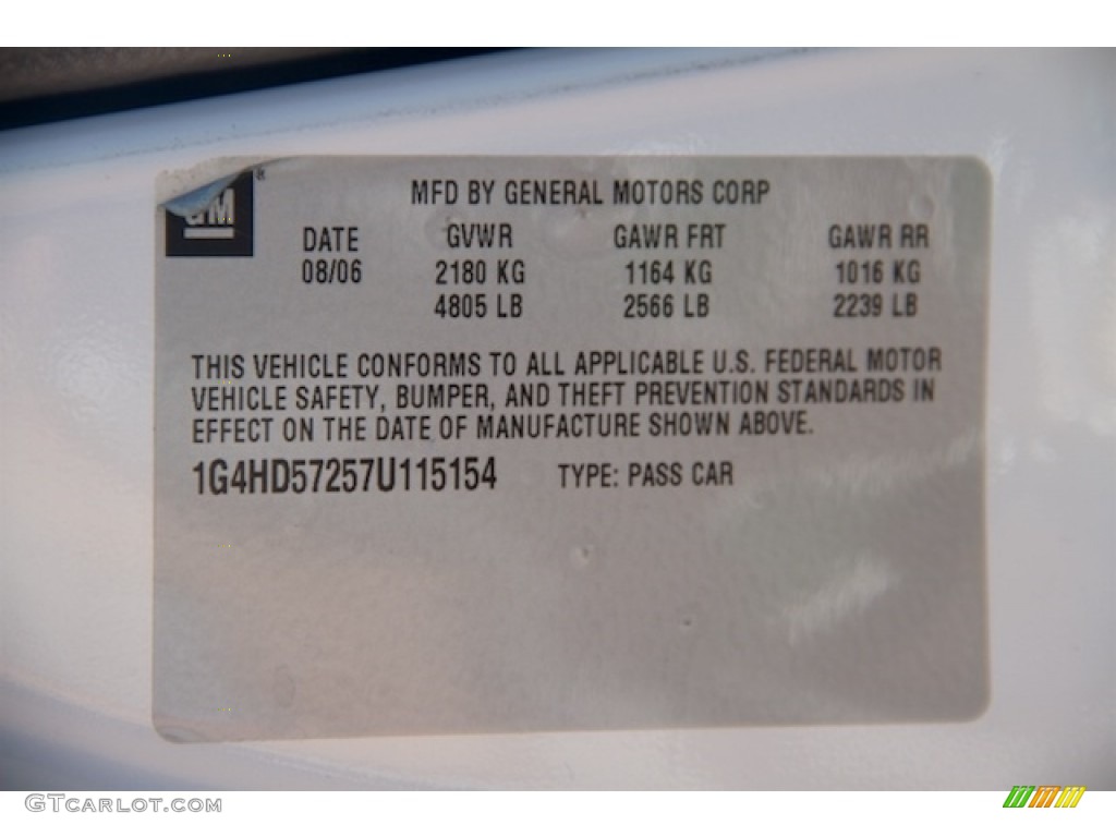 2007 Lucerne CXL - White Opal / Cocoa/Cashmere photo #30