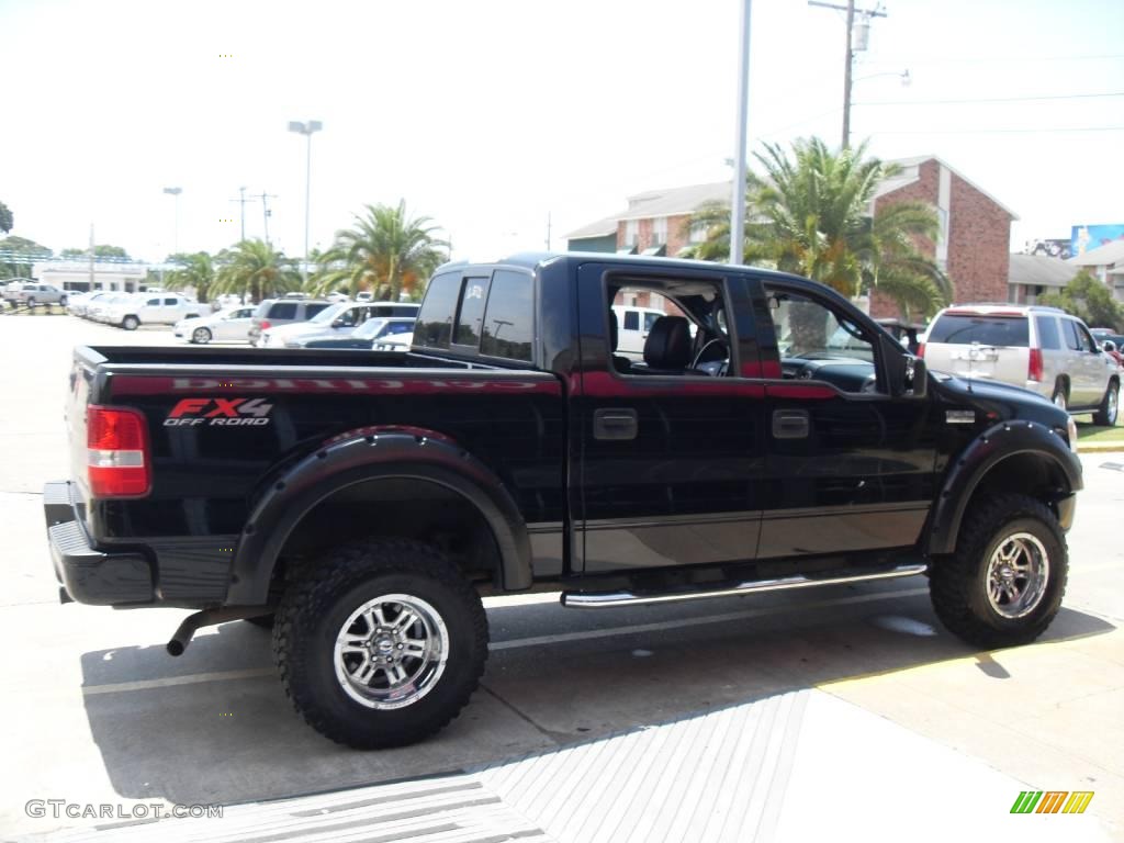 2004 F150 FX4 SuperCrew 4x4 - Black / Black/Medium Flint photo #3