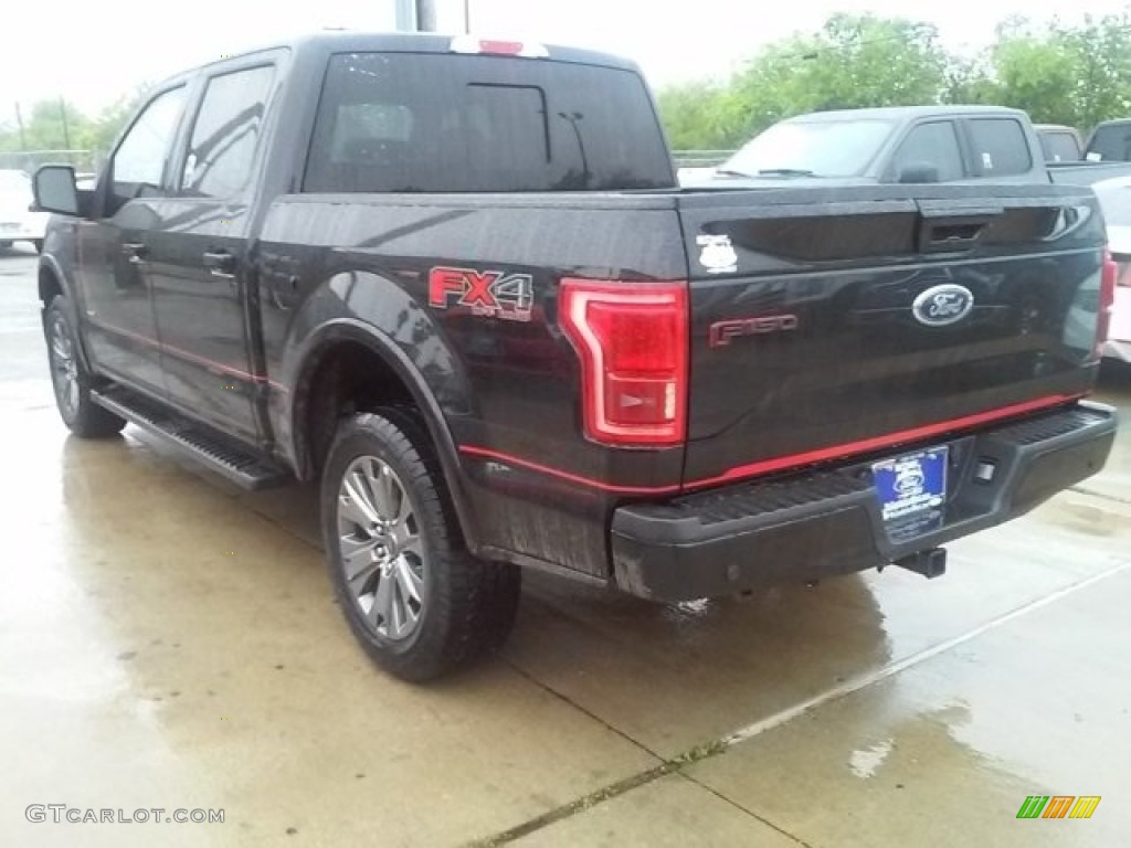 2016 F150 Lariat SuperCrew 4x4 - Shadow Black / Black photo #23