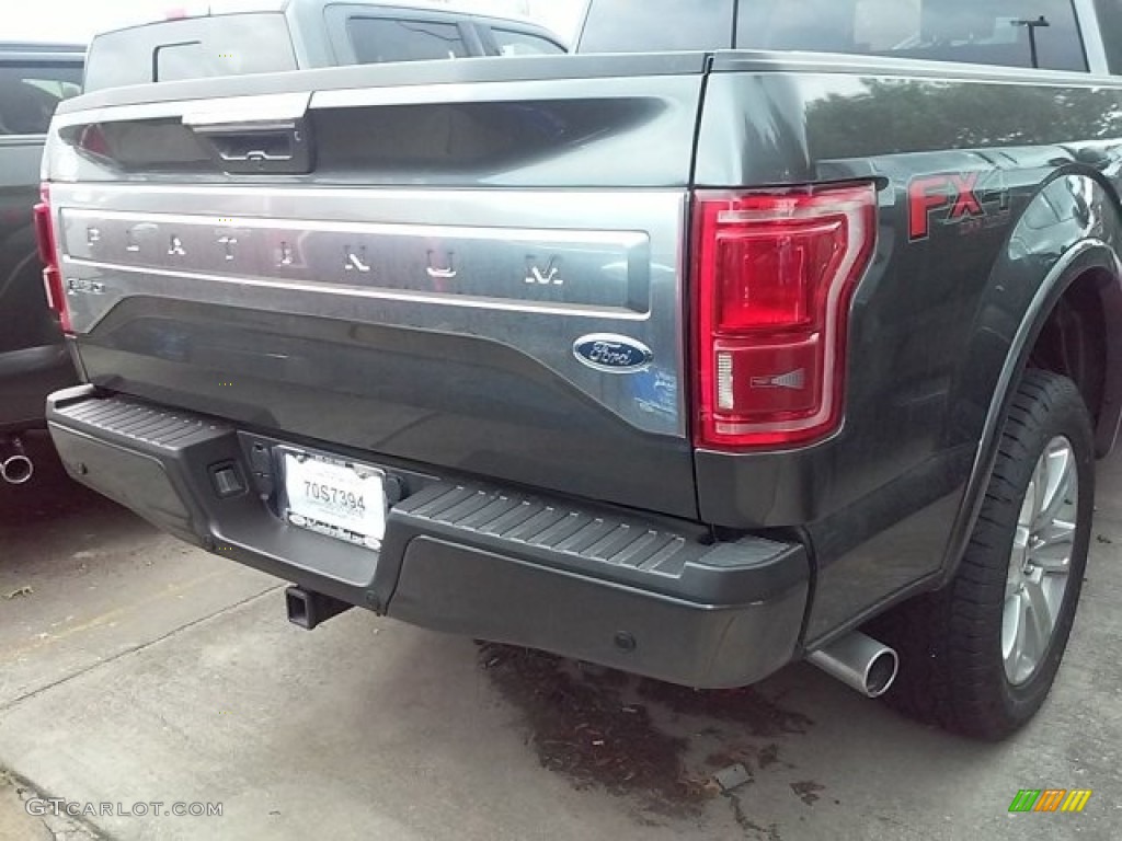 2016 F150 Platinum SuperCrew 4x4 - Magnetic / Platinum Black photo #9