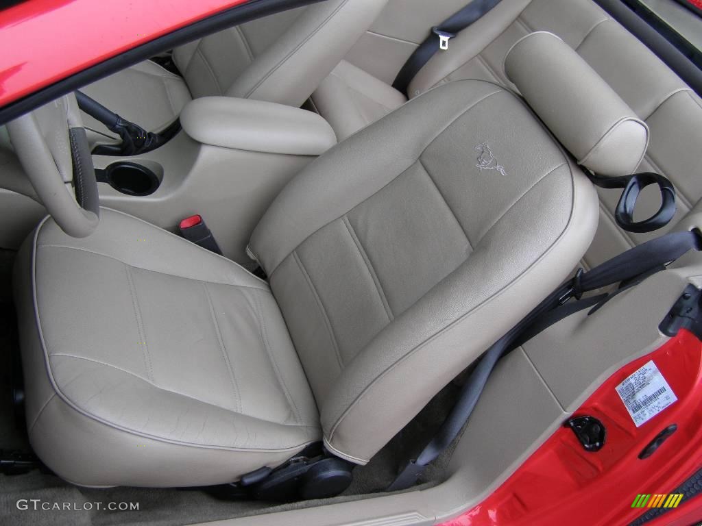 2004 Mustang V6 Convertible - Torch Red / Medium Parchment photo #9