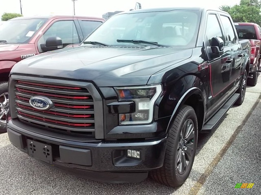 2016 F150 Lariat SuperCrew - Shadow Black / Black photo #3