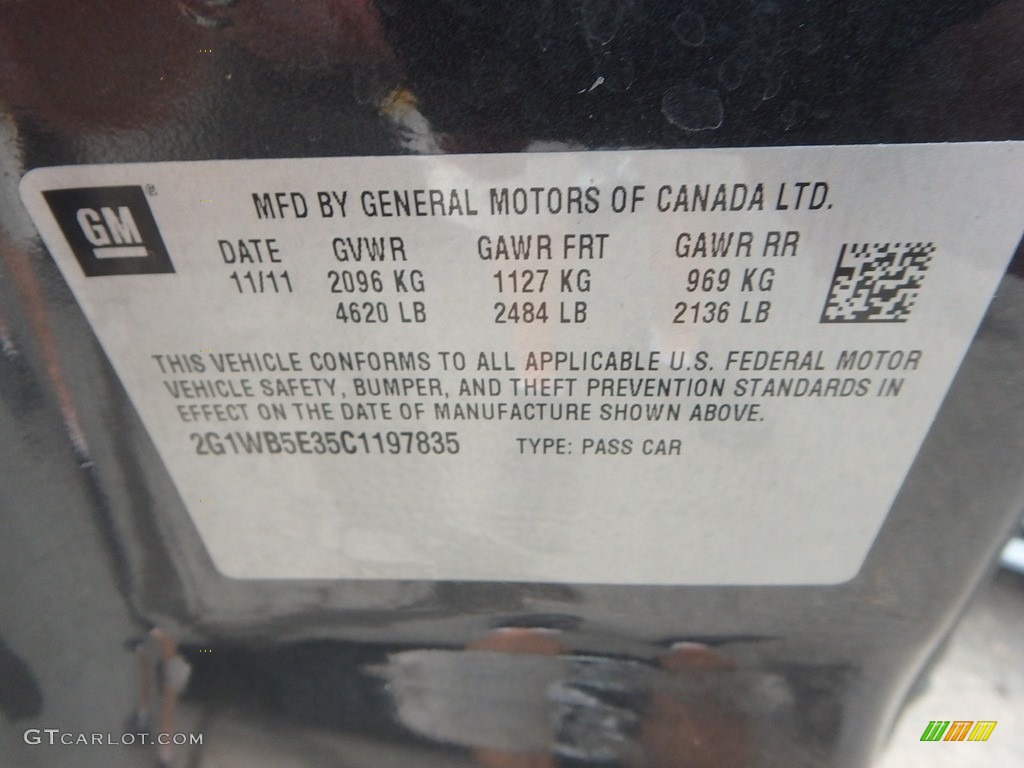 2012 Impala LT - Ashen Gray Metallic / Ebony photo #14