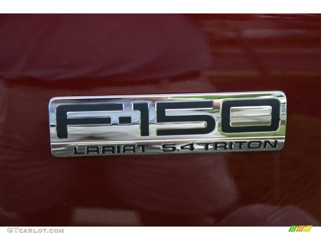 2005 F150 Lariat SuperCab 4x4 - Dark Toreador Red Metallic / Tan photo #4
