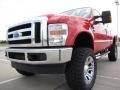 2008 Bright Red Ford F350 Super Duty XLT SuperCab 4x4  photo #3