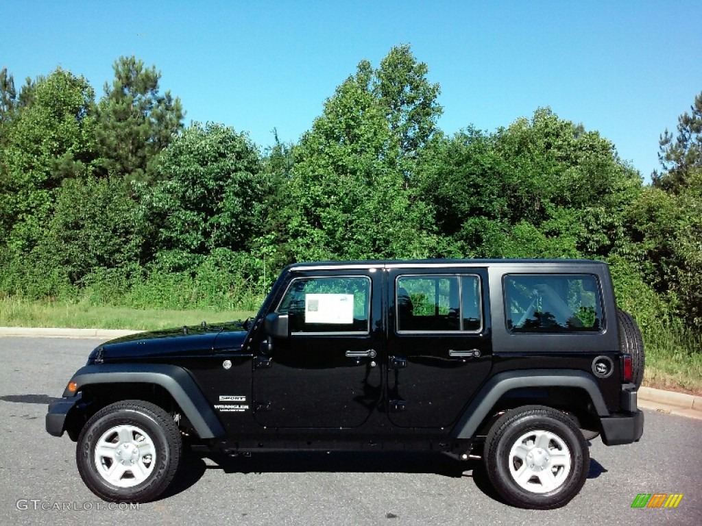 2016 Wrangler Unlimited Sport 4x4 RHD - Black / Black photo #1