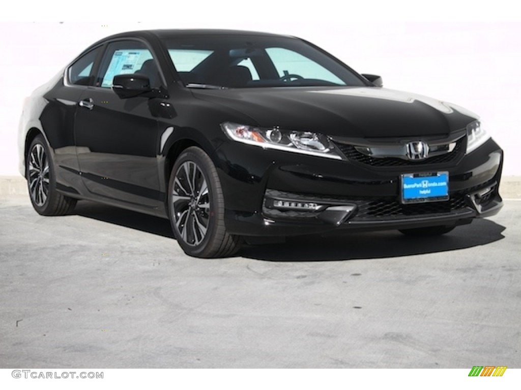 2016 Accord EX-L Coupe - Crystal Black Pearl / Black photo #1