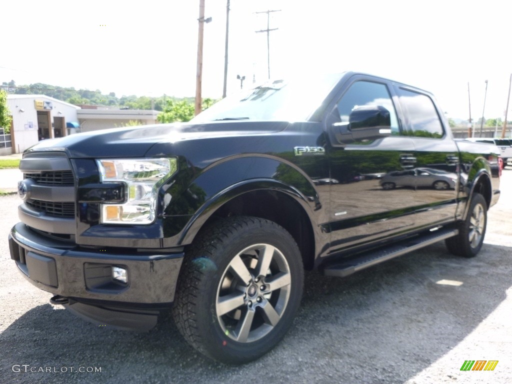 2016 F150 Lariat SuperCrew 4x4 - Shadow Black / Black photo #6