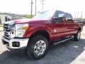2016 Ruby Red Metallic Ford F250 Super Duty Lariat Crew Cab 4x4  photo #6